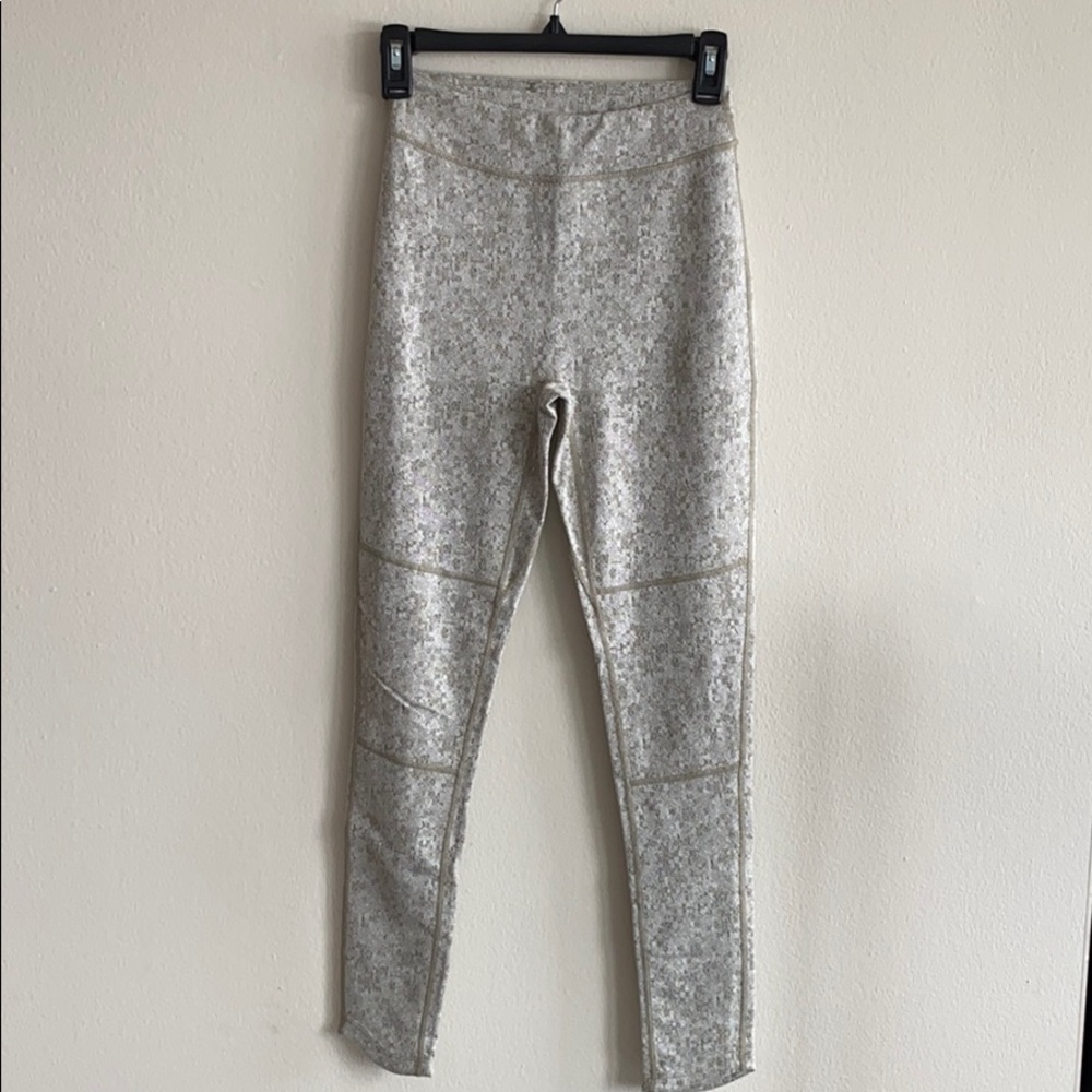 Gymshark green and white patterned leggings